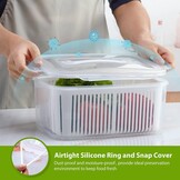 Luxear Vershoudbakjes Set 5-delig - Wit - Inclusief Lekbak en Deksel - 0.7L tot 5.8L