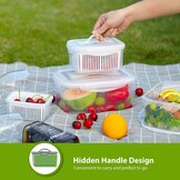 Luxear Vershoudbakjes Set 5-delig - Wit - Inclusief Lekbak en Deksel - 0.7L tot 5.8L