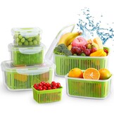 Luxear Vershoudbakjes Set 5-delig - Wit - Inclusief Lekbak en Deksel - 0.7L tot 5.8L