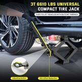 IMAYCC Autokrik 3T, 3000 kg, universele schaarkrik voor auto, draagbare krik met wielmoersleutel, auto-noodset voor auto, SUV, MPV, ideaal voor onderhoud en reparatie