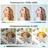 FGen Softbox Set voor fotostudio's, 2 x 50 x 70 cm, softbox, led-verlichtingsset met 85 W, 2700-6400 K, 2 m - Maat 2 x 50 x 70 cm Softbox 85 W