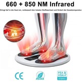 LungSank EMS & TENS Voetmassageapparaat met Infrarood 660+850nm - Wit/Zwart