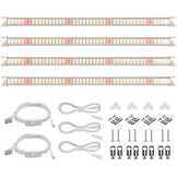 wolezek Led-tuinbouwlamp, 2 meter, 4 stuks, T8, compleet spectrum, lamp voor binnenplanten, 384 leds, groeilamp voor planten, design van daisy ketting (komt overeen met 300 W HPS)