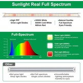 wolezek Led-tuinbouwlamp, 2 meter, 4 stuks, T8, compleet spectrum, lamp voor binnenplanten, 384 leds, groeilamp voor planten, design van daisy ketting (komt overeen met 300 W HPS)