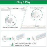wolezek Led-tuinbouwlamp, 2 meter, 4 stuks, T8, compleet spectrum, lamp voor binnenplanten, 384 leds, groeilamp voor planten, design van daisy ketting (komt overeen met 300 W HPS)