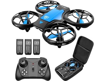 4DRC Mini Drone voor kinderen - Quadcopter met afstandsbediening en 3 accu's - Blauw