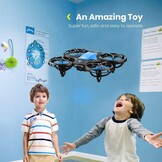 4DRC Mini Drone voor kinderen - Quadcopter met afstandsbediening en 3 accu's - Blauw