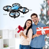 4DRC Mini Drone voor kinderen - Quadcopter met afstandsbediening en 3 accu's - Blauw