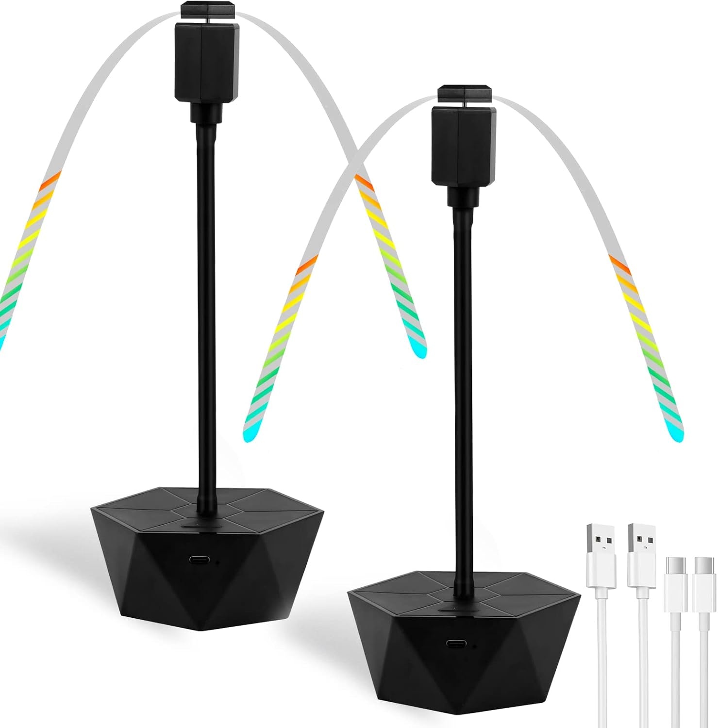 TEPENAR 2-delige set met USB-oplaadbaar, vliegenbescherming zonder chemicaliën, ventilator voor het afschrikken van vliegen, geniet van je maaltijden buitenshuis.