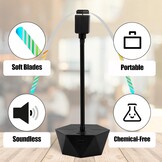 TEPENAR 2-delige set met USB-oplaadbaar, vliegenbescherming zonder chemicaliën, ventilator voor het afschrikken van vliegen, geniet van je maaltijden buitenshuis.