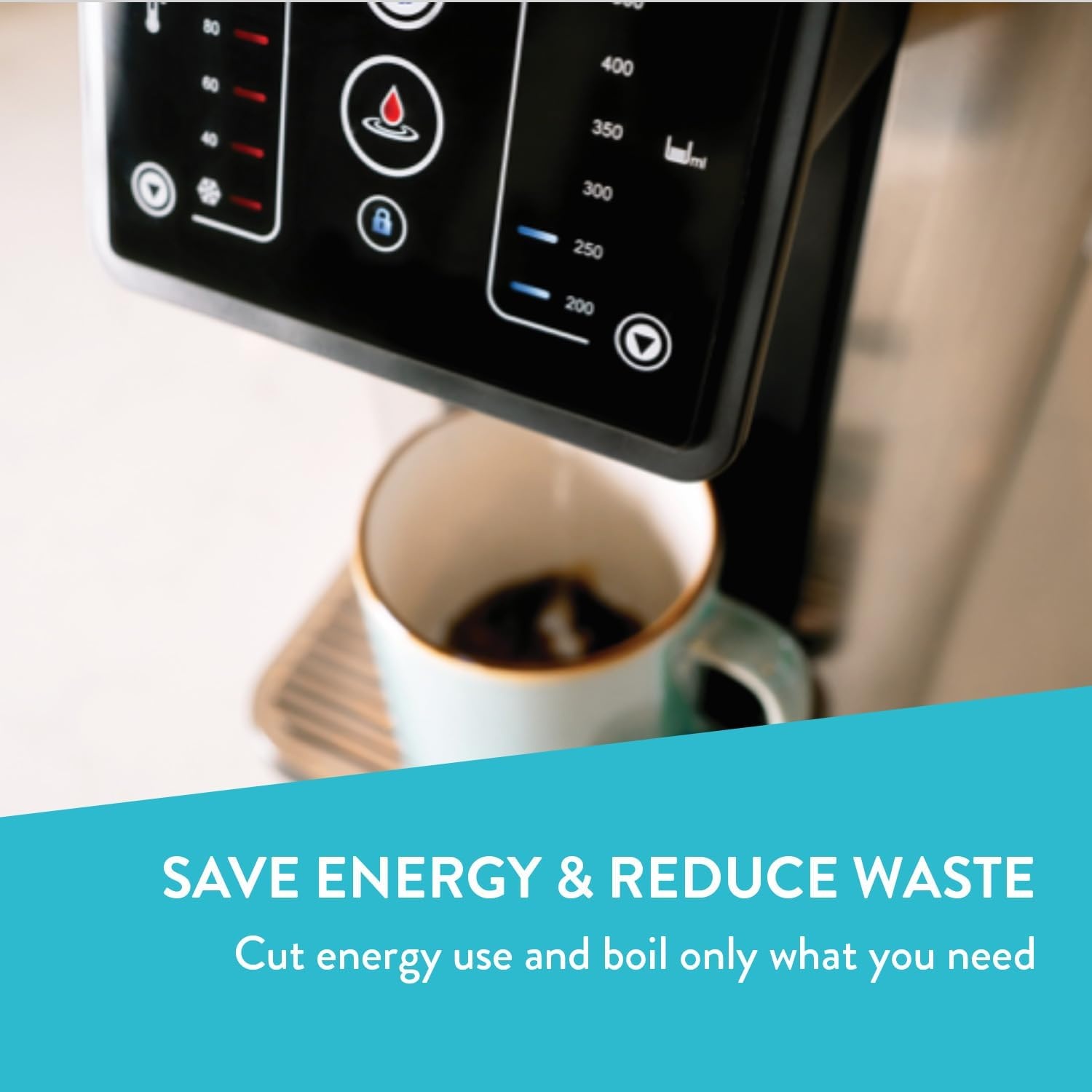Aqua Optima Aurora Instant dispenser voor warm en gekoeld water, capaciteit 3,8 l, milieuvriendelijk alternatief voor waterkokers, met 1 x Evolve+ waterfilter voor 30 dagen