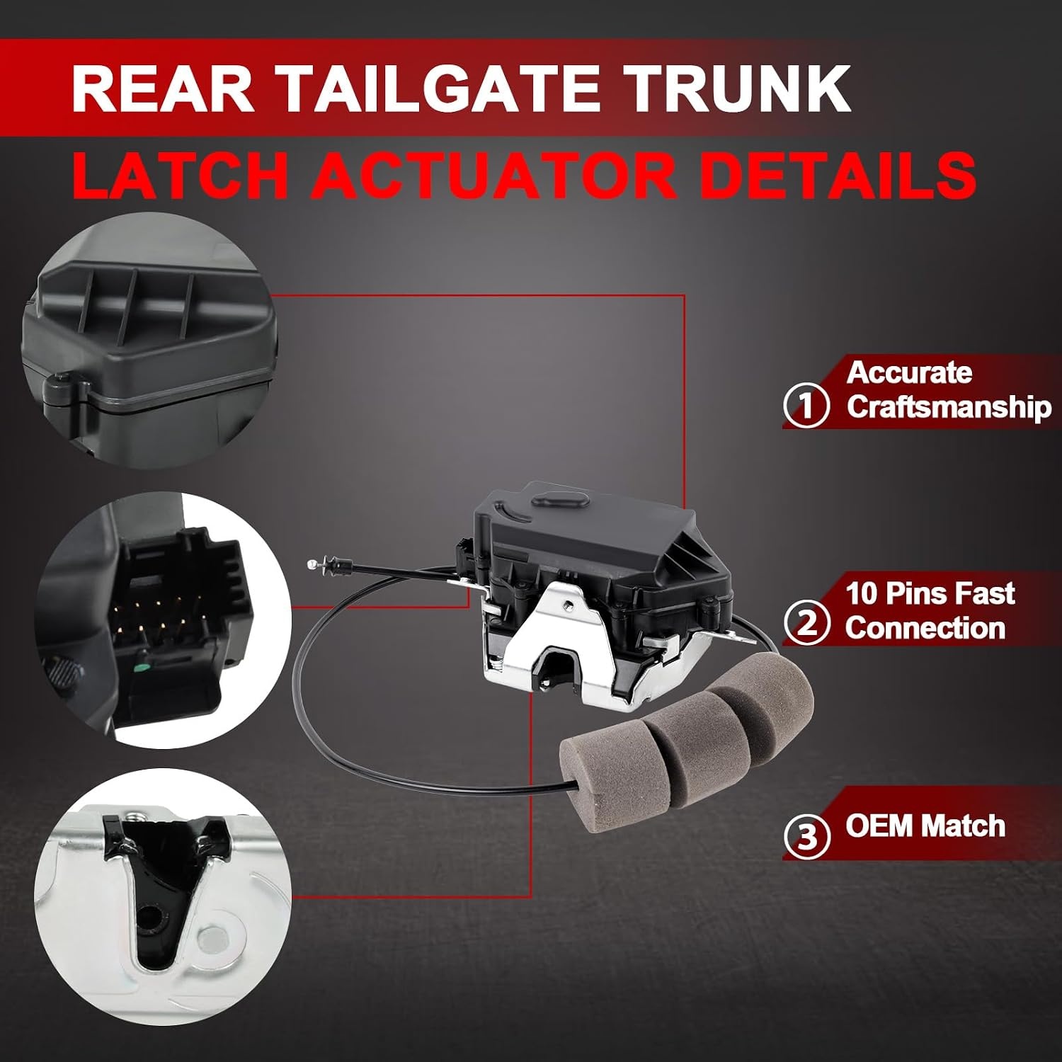 Tailgate Lock Compatible with Mercedes ML Class W164 R-Class W251 V251 GL X164 Trunk Lock OE# 1647400335 1647400735 1647400300 1647400435 1647400035 1647400035 474000 035