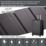 COOLIFE Reiskoffer hardshell koffer Medium koffer Bagage Lichtgewicht Reiskoffer Handbagage Koffer incl. TSA-slot trolley bagage rolkoffer 4 wielen ABS harde schaal (Rood, 67cm-60L)