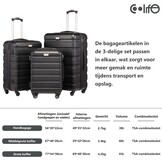 COOLIFE Reiskoffer hardshell koffer Medium koffer Bagage Lichtgewicht Reiskoffer Handbagage Koffer incl. TSA-slot trolley bagage rolkoffer 4 wielen ABS harde schaal (Rood, 67cm-60L)
