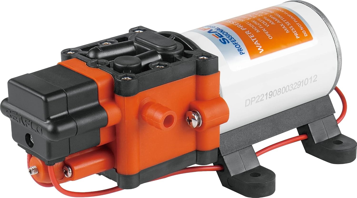 LIGHTEU®, Seaflo DC 12V 5LPM 6,9 bar 22S zelfaanzuigend met bypass op aanvraag watermembraanpomp