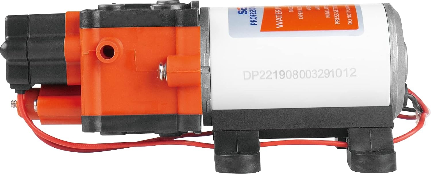 LIGHTEU®, Seaflo DC 12V 5LPM 6,9 bar 22S zelfaanzuigend met bypass op aanvraag watermembraanpomp