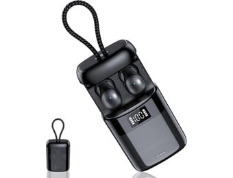 laapoordopjes Bluetooth 6.0 en app, ingebouwde witte ruis voor slaap, Zwart