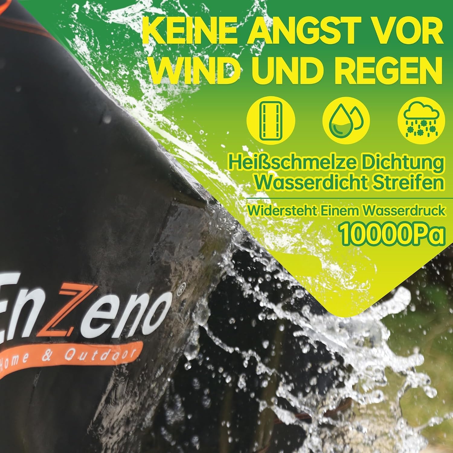 Enzeno Tuintafelhoes Waterdichte,280x220x90cm Tuinmeubelafdekking Outdoor Tafelhoes ,420D Oxford-Stof Tuinmeubelhoes ,Beschermhoes voor Tuinmeubelen Winddicht Afdekhoes voor Tafel en Stoelen - Maat 280x220x90cm