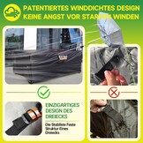 Enzeno Tuintafelhoes Waterdichte,280x220x90cm Tuinmeubelafdekking Outdoor Tafelhoes ,420D Oxford-Stof Tuinmeubelhoes ,Beschermhoes voor Tuinmeubelen Winddicht Afdekhoes voor Tafel en Stoelen - Maat 280x220x90cm