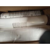 vidaXL Driezitsbank 180 cm fluweel crèmekleurig