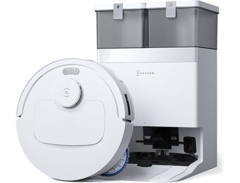ECOVACS DEEBOT T30C OMNI Robotstofzuiger en Dweilrobot, 20.000 Pa, ZeroTangle 3.0, TruEdge 2.0, TrueMapping 2.0, Alles-in-één OMNI-station, Automatisch zelfreinigingssysteem, Wit