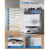 ECOVACS DEEBOT T30C OMNI Robotstofzuiger en Dweilrobot, 20.000 Pa, ZeroTangle 3.0, TruEdge 2.0, TrueMapping 2.0, Alles-in-één OMNI-station, Automatisch zelfreinigingssysteem, Wit