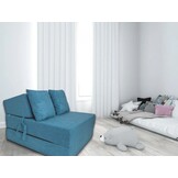 Opvouwbaar Logeermatras Blauw 200x70x15 cm | Foam | Inclusief 2 Kussens | 52% Korting