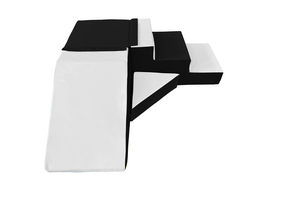 Modulaire Foam Glijbaan Speelset Binnen - Zwart-Wit - 40cm Hoog - 41% Korting