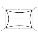 Schaduwdoek waterdicht - 4x4 m - polyester - UV-bescherming