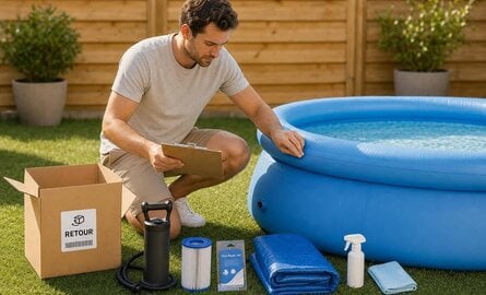 Opblaaszwembad & accessoires via retour: zomerpret voor minder