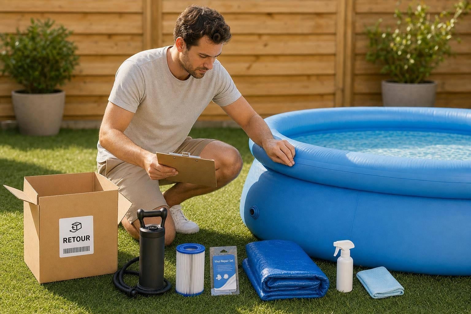 Opblaaszwembad & accessoires via retour: zomerpret voor minder