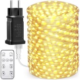 Lichtsnoer met 1000 leds, lichtketting voor buiten, 100 m, met 8 modi, IP44, waterdicht, voor terras, tuin, achtertuin, decoratie, warm wit