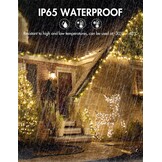 Lichtsnoer met 1000 leds, lichtketting voor buiten, 100 m, met 8 modi, IP44, waterdicht, voor terras, tuin, achtertuin, decoratie, warm wit