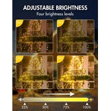 Lichtsnoer met 1000 leds, lichtketting voor buiten, 100 m, met 8 modi, IP44, waterdicht, voor terras, tuin, achtertuin, decoratie, warm wit