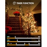Lichtsnoer met 1000 leds, lichtketting voor buiten, 100 m, met 8 modi, IP44, waterdicht, voor terras, tuin, achtertuin, decoratie, warm wit