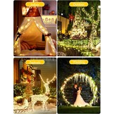 Lichtsnoer met 1000 leds, lichtketting voor buiten, 100 m, met 8 modi, IP44, waterdicht, voor terras, tuin, achtertuin, decoratie, warm wit