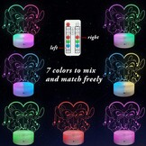 Stitch 3D LED Nachtlamp Kinderkamer | 16 Kleuren | Kleurwissel | Incl. Afstandsbediening