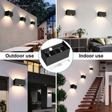 2x LED Buitenwandlamp 20W Warm Wit - Met Bewegingsmelder & Instelbare Hoek (48% Korting)