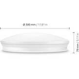 Lepro LED Plafondlamp 30 cm - IP54 Badkamerlamp - 22W - Koud Wit