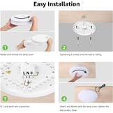 Lepro LED Plafondlamp 30 cm - IP54 Badkamerlamp - 22W - Koud Wit