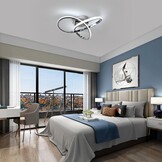 Comely Led-plafondlamp, 38 W, elegant zilver, modern bloemendesign, acryl plafondverlichting voor slaapkamer, woonkamer, keuken, ingang, hal, koudwit, 6500 K