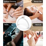 yAyusi Half Maanlicht voor Nagelbureau met Telefoonhouder Wit