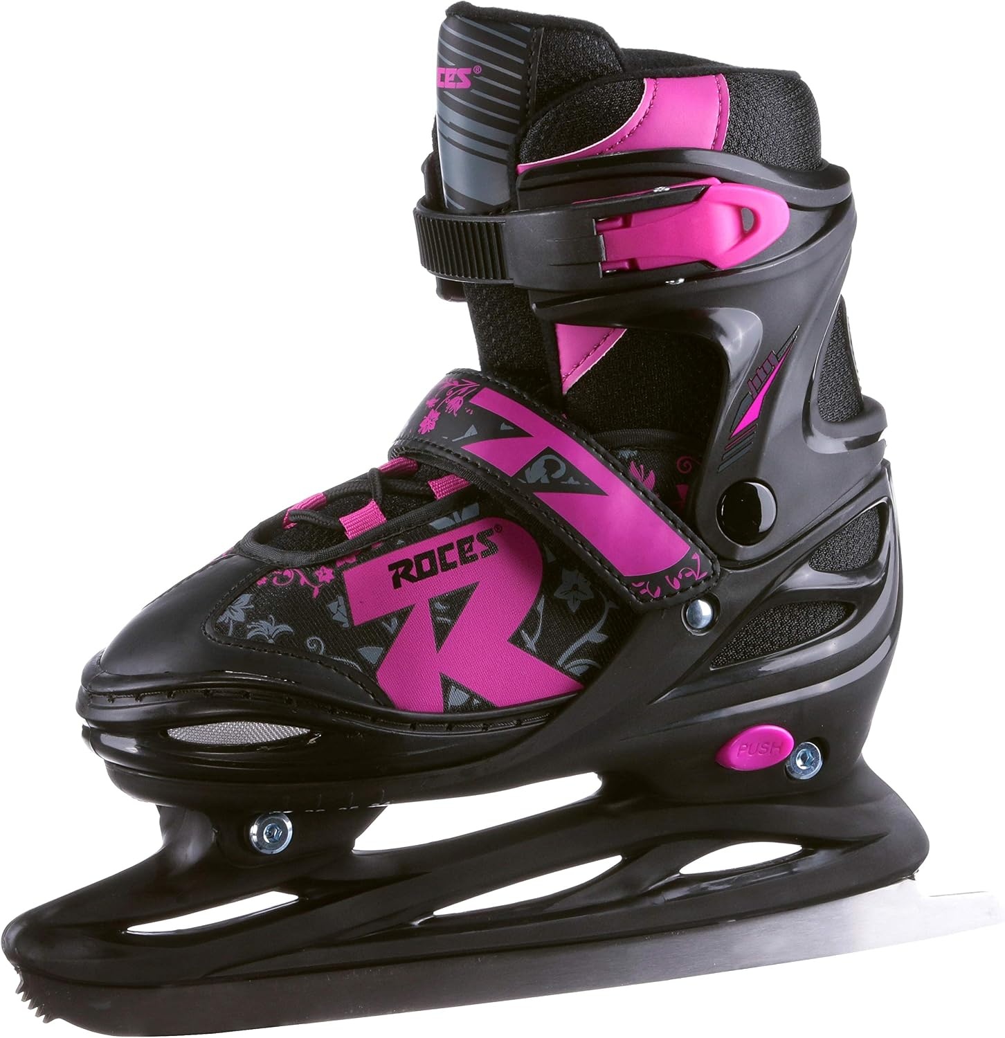 Verstelbare Jokey Ice 2.0 IJshockey Schaatsen Meisjes - Zwart/Fuchsia