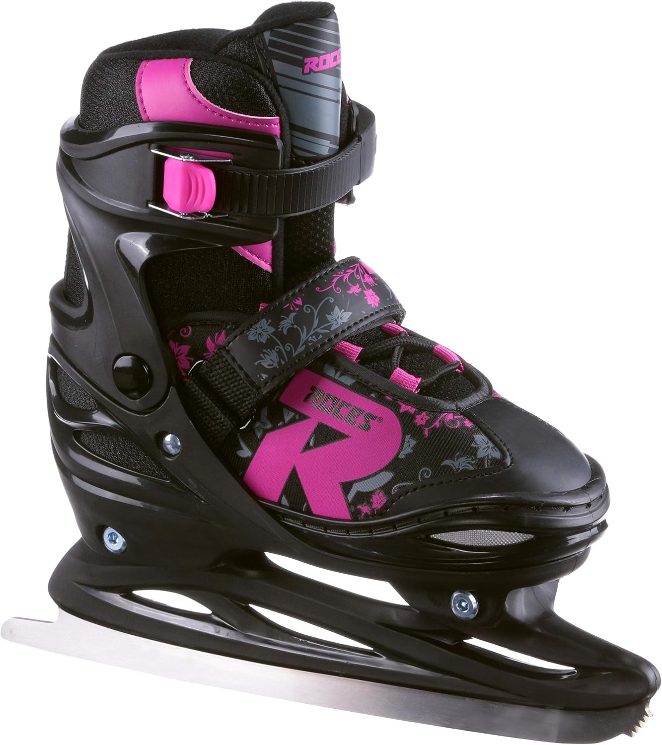 Verstelbare Jokey Ice 2.0 IJshockey Schaatsen Meisjes - Zwart/Fuchsia
