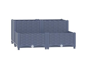 vidaXL Plantenbak verhoogd 80x80x38 cm polypropyleen