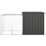 vidaXL Kippenhok 200x91x100 cm gegalvaniseerd staal antracietkleurig
