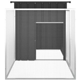 vidaXL Kippenhok 200x91x100 cm gegalvaniseerd staal antracietkleurig