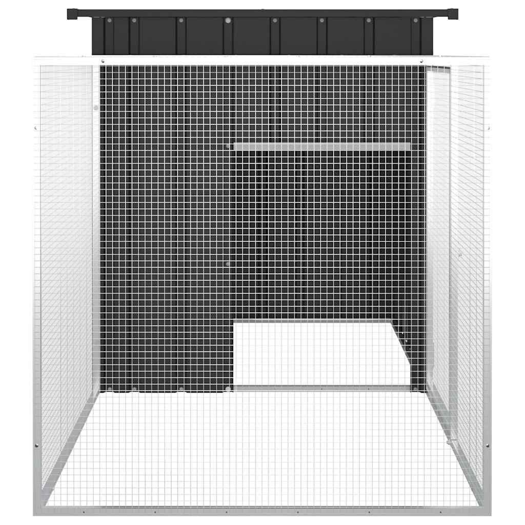 vidaXL Kippenhok 200x91x100 cm gegalvaniseerd staal antracietkleurig