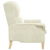 vidaXL Fauteuil Crème 76 x 94 x 102 cm Fluweel