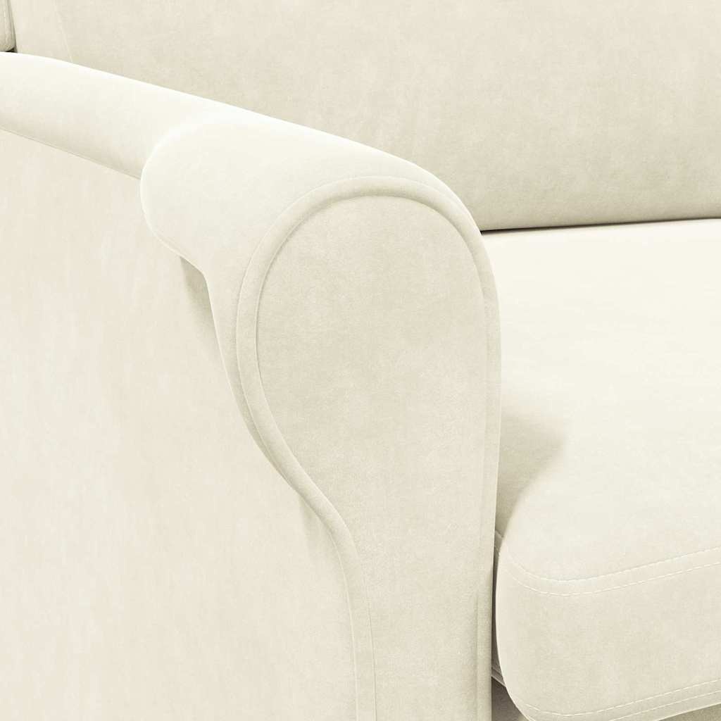 vidaXL Fauteuil Crème 76 x 94 x 102 cm Fluweel